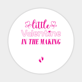 Little Valentine In The Making: Cute Valentine's Day Gift For Pregnancy Announcement Magnet